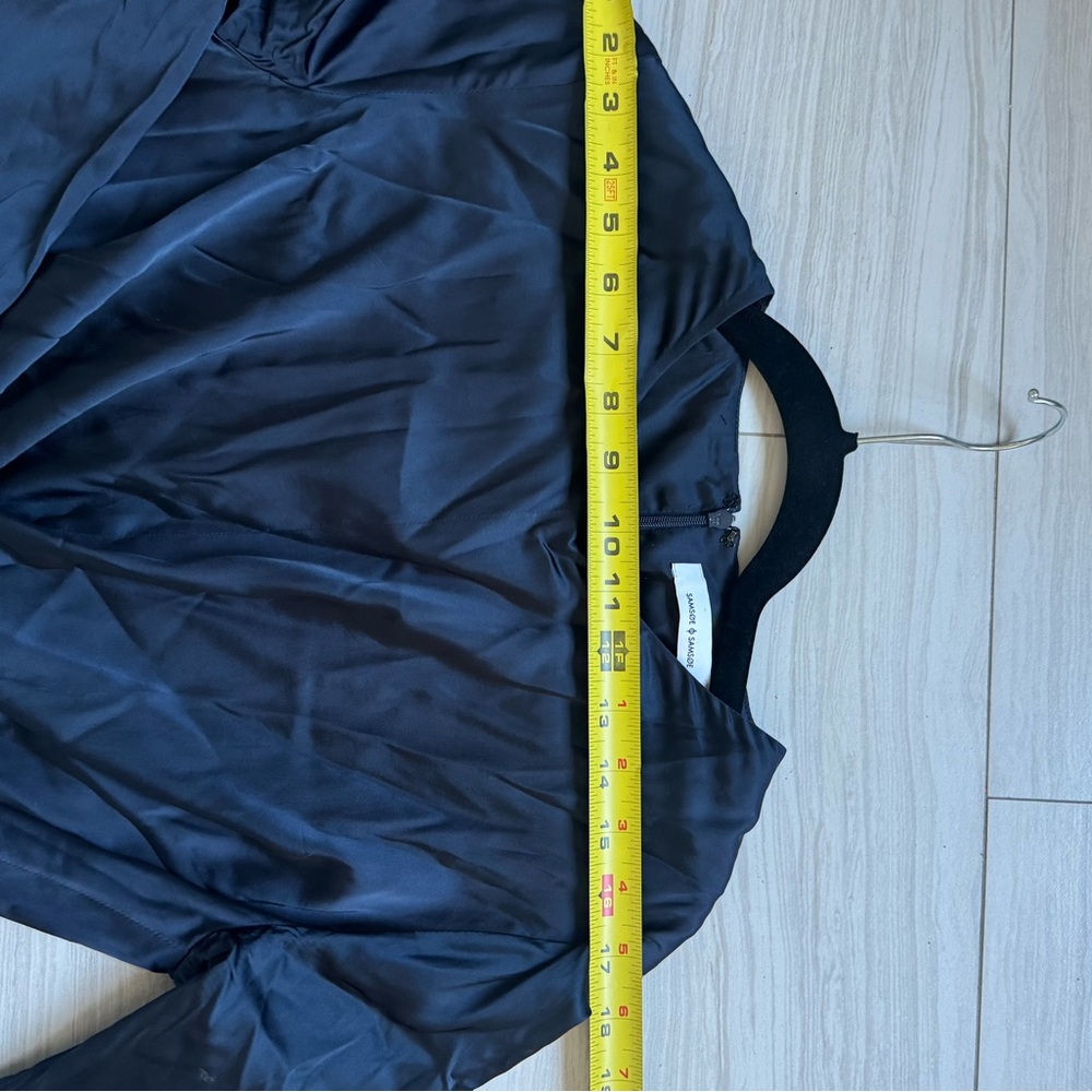 SAMSOE navy silky Midi Dress wrapped